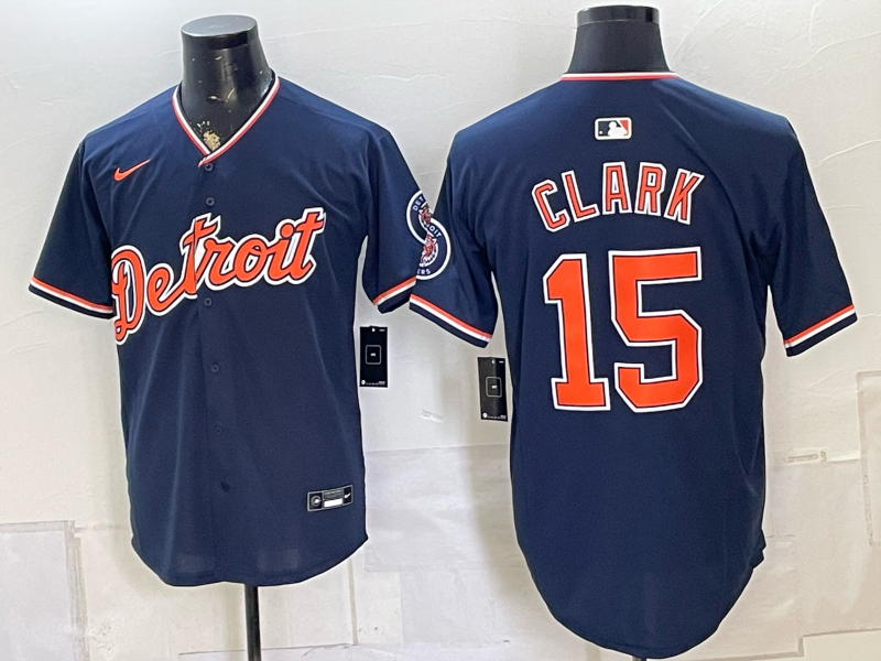 Men Detroit Tigers #15 Clark blue Nike 2026 MLB Jersey 0818004->pittsburgh steelers->NFL Jersey